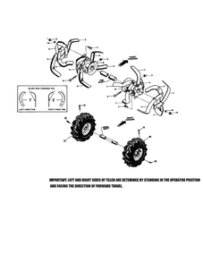 Bolo Tine/Wheels/Tines Diagram and Parts List for 665B  Troy-Bilt Tiller