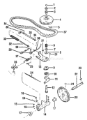 Page K Diagram and Parts List for 34311 S/N 00100101-0499999 Troy-Bilt Lawn Mower