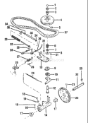 Page K Diagram and Parts List for 34313 S/N 0100101-0299999 Troy-Bilt Lawn Mower