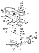 Page B Diagram and Parts List for 34320 S/N 0100101-1199999 Troy-Bilt Lawn Mower