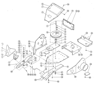 Flywheel Assembly Diagram and Parts List for V000100  Troy-Bilt Lawn Mower
