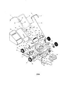 Lawnmower Diagram and Parts List for 12A-466A711 2003 Troy-Bilt Lawn Mower