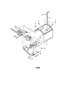Tine Hood/Drag Bar Diagram and Parts List for 12227  Troy-Bilt Tiller