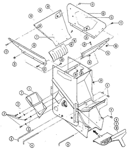 Chipper Chute Diagram and Parts List for SUPERTOMAHAWK8HP 836276 & UP Troy-Bilt Chipper Shredder