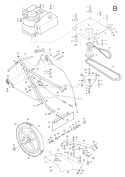 Page B Diagram and Parts List for 4996  Troy-Bilt Lawn Mower
