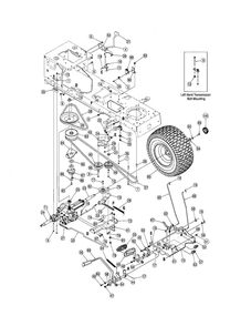 Transaxle Diagram and Parts List for 60TG  Troy-Bilt Lawn Tractor