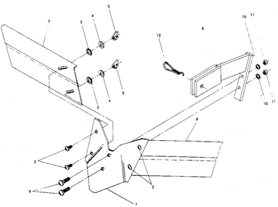Hiller/Furrower Attachment Diagram and Parts List for HORSE 857037 AND UP Troy-Bilt Tiller