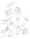 Drive Assembly Diagram and Parts List for 5024 2005-2 Troy-Bilt Snow Blower