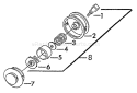 Page C Diagram and Parts List for 52025  Troy-Bilt Brush Cutter