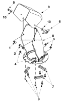 Chute Assembly Diagram and Parts List for 521 2003 Troy-Bilt Snow Blower
