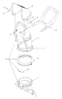 Chute Assembly Diagram and Parts List for 521 2004 Troy-Bilt Snow Blower