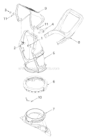 Chute Diagram and Parts List for 5521 2005 Troy-Bilt Snow Blower