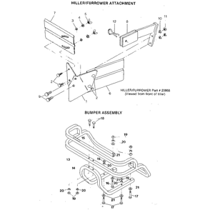 Furrow And Bumper Diagram and Parts List for ECONOHORSE#E9434ANDUP  Troy-Bilt Tiller