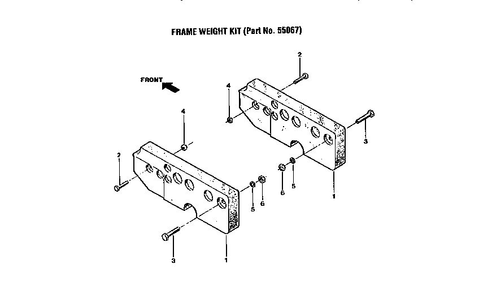 Frame Weight Kit Diagram and Parts List for 150080300101 150080399999 Troy-Bilt Tiller