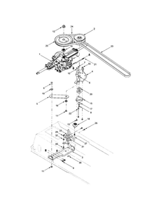 Transmission Diagram and Parts List for J689  Troy-Bilt Lawn Tractor