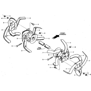 Bolo Tines Diagram and Parts List for JUNIORSERIAL#M74690ANDUP  Troy-Bilt Tiller