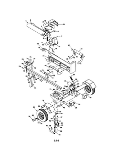 Log Splitter Assembly Diagram and Parts List for 24AF572B063  Troy-Bilt Log Splitter