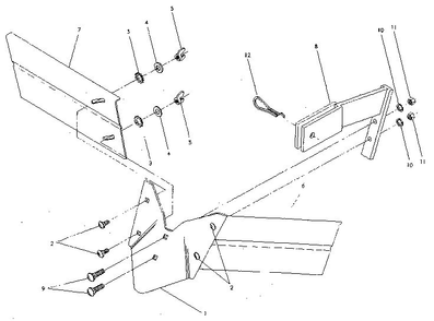 Hiller/Furrower Attachment Diagram and Parts List for HORSE 916107 AND UP Troy-Bilt Tiller