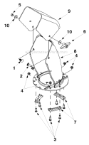 Chute Assembly Diagram and Parts List for 721 2003 Troy-Bilt Snow Blower