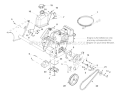 Drive Assembly Diagram and Parts List for 721 2003 Troy-Bilt Snow Blower