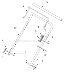 Handle Assembly Diagram and Parts List for 721 2003 Troy-Bilt Snow Blower