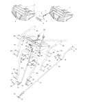 Handle & Controls Assembly Diagram and Parts List for 7524 2003 Troy-Bilt Snow Blower