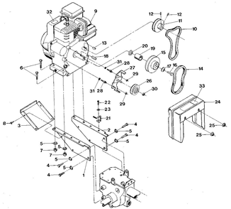 Part Location Diagram of 20503 Troy-Bilt REVERSE PULLEY- engine driven, one groove, single belt