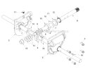 Auger Gearbox Assembly Diagram and Parts List for 8526 2003 Troy-Bilt Snow Blower