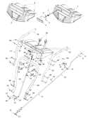 Handle & Controls Assembly Diagram and Parts List for 8526 2003 Troy-Bilt Snow Blower
