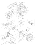Drive Assembly Diagram and Parts List for 8526 2005-2 Troy-Bilt Snow Blower