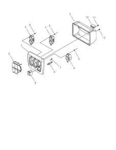 Control Panel 2 Diagram and Parts List for 030245  Troy-Bilt Generator