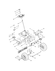 Steering Diagram and Parts List for J689  Troy-Bilt Lawn Tractor