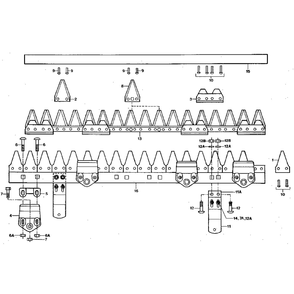Cutter Bar Diagram and Parts List for TRAILBLAZERP100000ANDUP  Troy-Bilt Lawn Mower