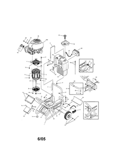 Main Unit Assembly Diagram and Parts List for 030237  Troy-Bilt Generator