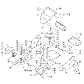 Flywheel Assembly Diagram and Parts List for F0000100  Troy-Bilt Lawn Mower