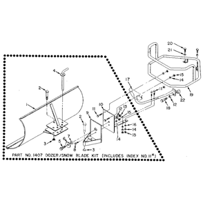 Snow Blade Assembly Diagram and Parts List for HORSESERIALNO857037ANDUP  Troy-Bilt Tiller