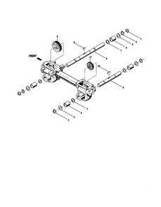 Wheel Shaft/Tiller Shaft Diagram and Parts List for 640C  Troy-Bilt Tiller