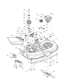 Mower Deck Diagram and Parts List for 13AJ609G766 2003 Troy-Bilt Lawn Mower