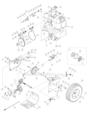 General Assembly Diagram and Parts List for 9528 2005 Troy-Bilt Snow Blower