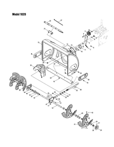 Auger Housing/Spiral Assembly 1 Diagram and Parts List for 31AE7S75711  Troy-Bilt Snow Blower