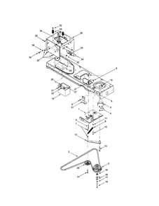 Idler Bracket Assembly Diagram and Parts List for V809H  Troy-Bilt Lawn Tractor