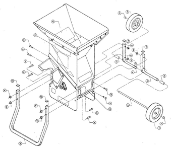 Drawing Three Diagram and Parts List for SUPER TOMAHAWK 4HP  Troy-Bilt Chipper Shredder