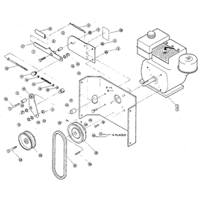 Engine Diagram and Parts List for W517025  Troy-Bilt Chipper Shredder