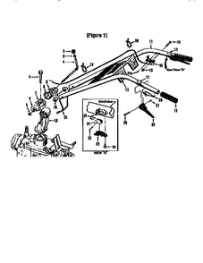 Handlebar Assembly Diagram and Parts List for 29919  Troy-Bilt Tiller