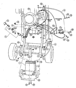 5hp Tecumseh Electric Start System Diagram and Parts List for SUPER TOMAHAWK 8HP  Troy-Bilt Chipper Shredder