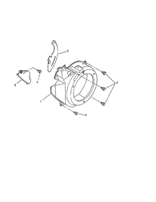 Fan Cover Diagram and Parts List for 01923  Troy-Bilt Generator