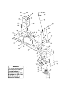 Frame Assembly Diagram and Parts List for 60TG  Troy-Bilt Lawn Tractor