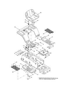 Seat Diagram and Parts List for J689  Troy-Bilt Lawn Tractor
