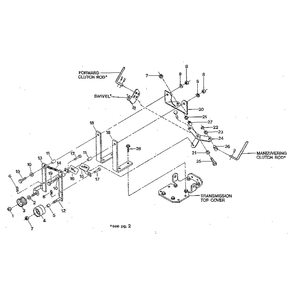 Forward/Reverse Idler Assembly Diagram and Parts List for JUNIORSERIAL#M0100970ANDUP  Troy-Bilt Tiller