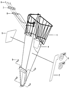 Chipper Chute Diagram and Parts List for 47280  Troy-Bilt Chipper Shredder
